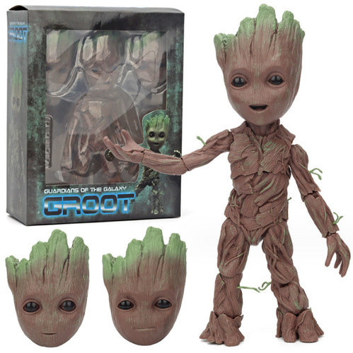 Guardians of the Galaxy, Little Treeman Groot, Baby Groot, movable joints, hand model boxed ornaments