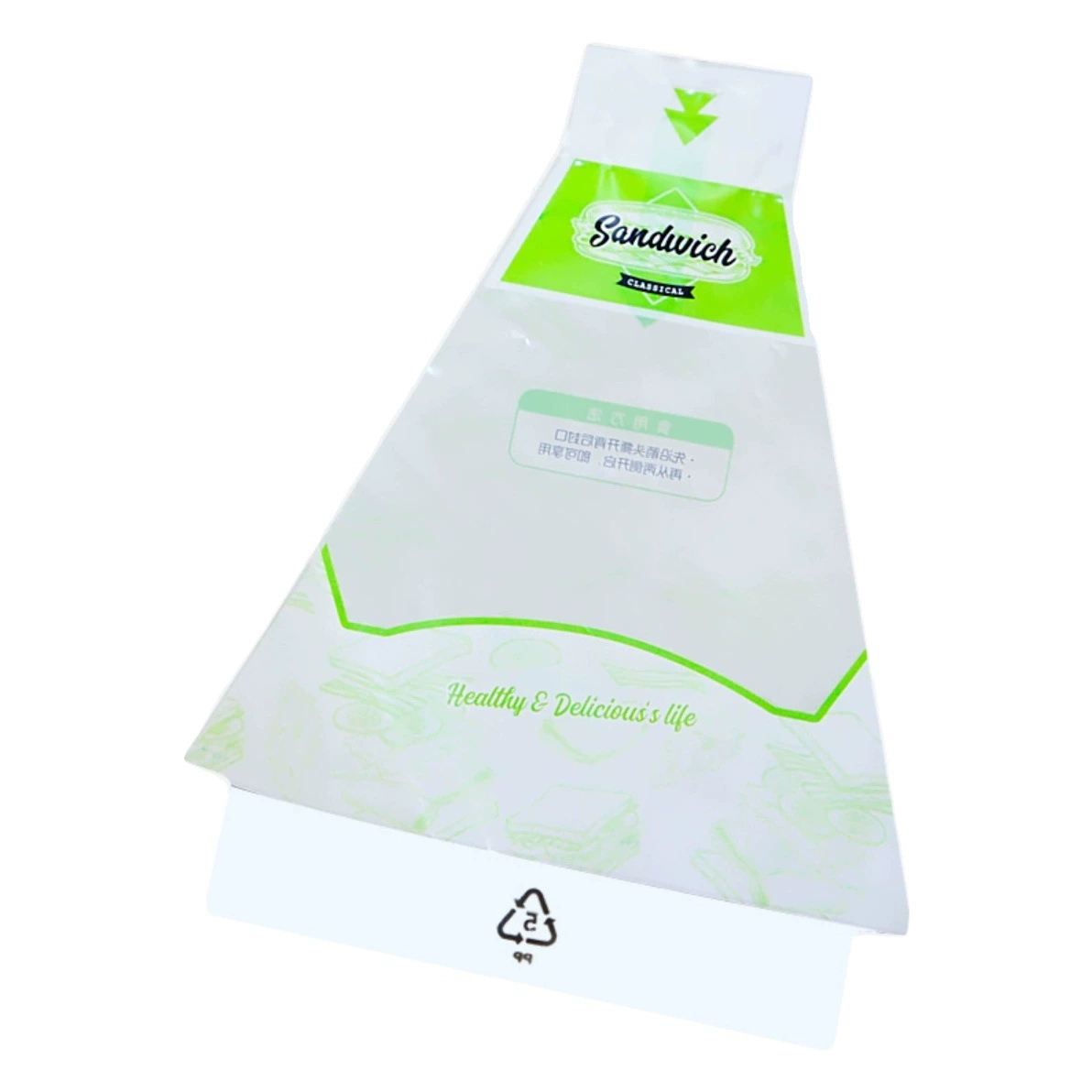 Специальный одноразовый прозрачный пакет для сэндвичей, упаковочная бумага для сэндвичей, легко рвущийся, треугольный пакет для выпечки торта, упаковки хлеба