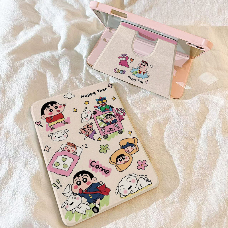 Cartoon Bread Shin-Chan Suitable for Apple iPad Tablet Protective Case Air Rotating Stand Pro Pen Slot Mini Cute Cartoon Bread Shin-Chan Suitable for Apple iPad Tablet Protective Case Air Rotating Stand Pro Pen Slot Mini Cute