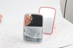 跨境新款亞馬遜led支架化妝鏡桌面台式觸摸補妝鏡帶燈智能調節補