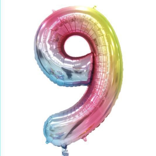 Versión estadounidense del globo de película de aluminio digital de 40 pulgadas de cuerpo delgado Decoración de fiesta de cumpleaños Helio flotando en el aire Globo grande transfronterizo de 42 pulgadas