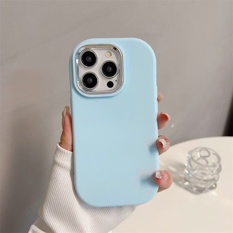 Chica gorda de color puro para Apple 16pro funda para teléfono móvil nuevo 15promax galvanoplastia 14/13/12 anti-caída 11x