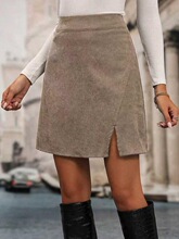 T 74523 Side Slit Knit Skirt �࿪����֯����ȹ �羳ŷ��