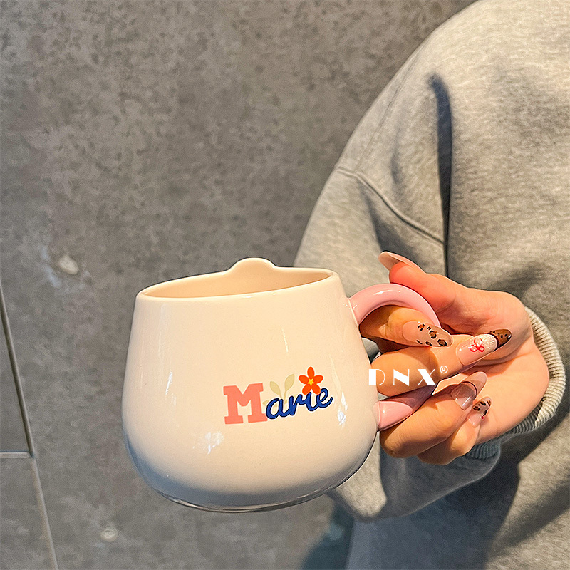 Nuevo Mary Cat Big Belly Taza Taza de café Taza de leche Taza de agua creativa Regalo de cumpleaños Caja de colores