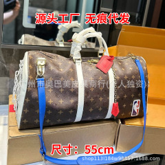 新しい本革 50 トラベルバッグ荷物バッグ大容量トラベルバッグビジネストラベルバッグハンドバッグフィットネスバッグレジャー