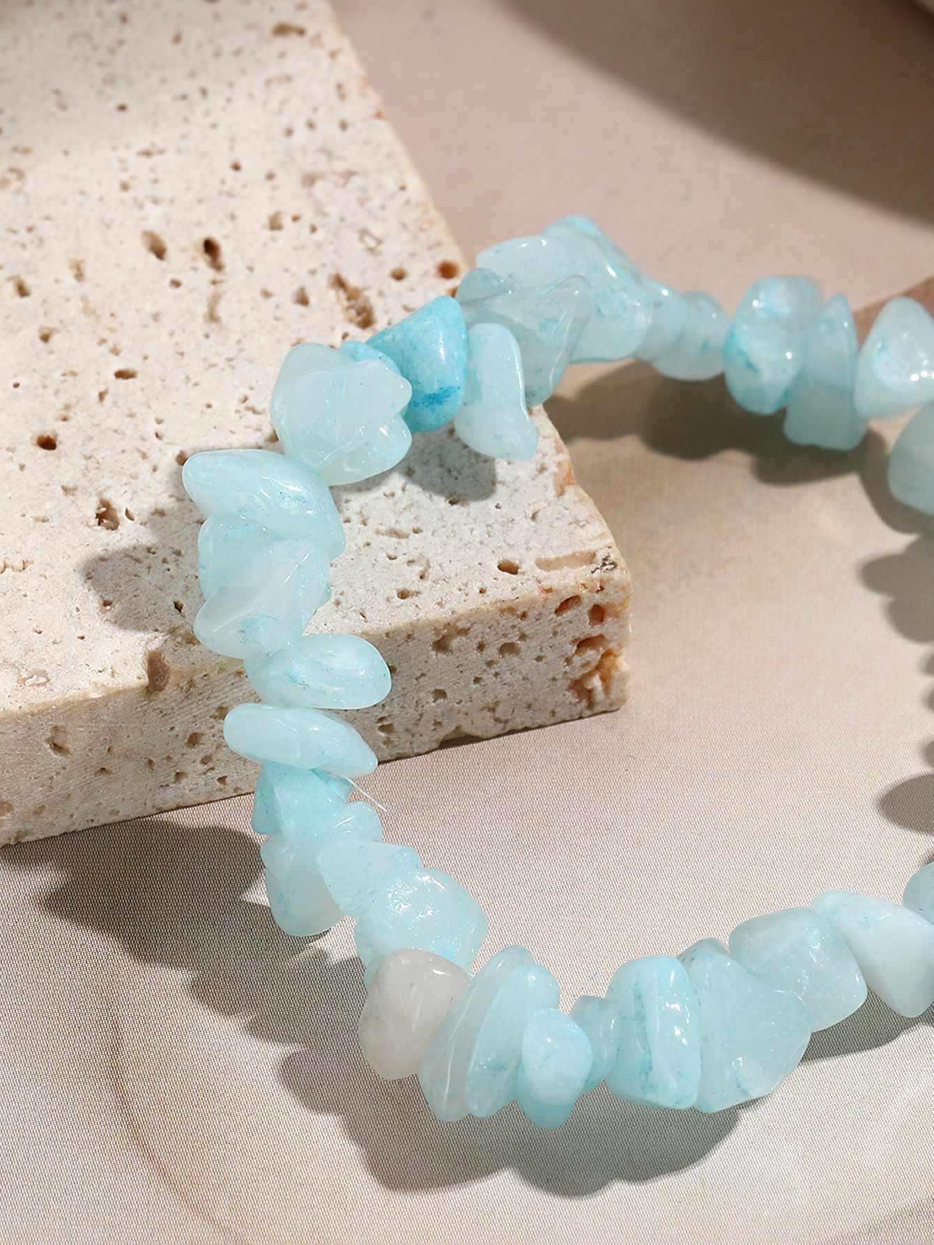 nouveau collier de perles en pierre de couleur collier de clavicule en pierre naturelle accessoires de collier design bijoux de niche_voghion.com