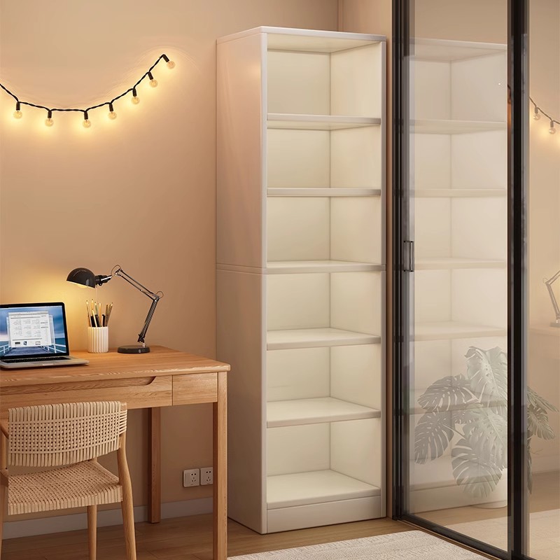 Estante de libros estante de estante de piso simple casero multicapa armario de sala de estar armario de almacenamiento contra la pared armario de esquina de hendidura estrecha