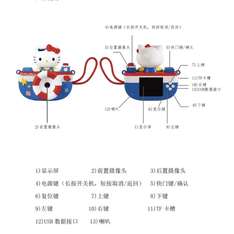 【在庫あり】KFC ジョイント ヘルキティ クリエイティブ かわいい 写真おもちゃ カメラ 友人へのギフトとして|undefined