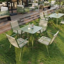 成套餐桌椅;卡座;户外金属桌椅