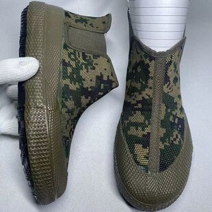 New labor protection liberation shoes men's and women's slip-on labor protection shoes men's high-top wear-resistant non-slip high waist canvas running shoes