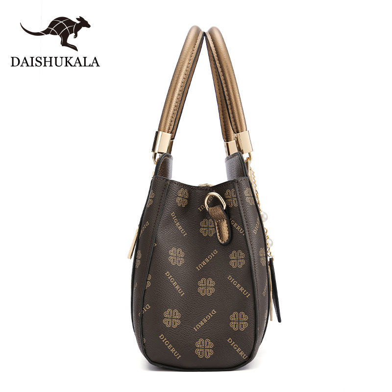 New Hot Autumn and Winter New Tote Wine Red Handheld One Shoulder Oblique Straddle Middle Aged Women's Mom's Bag_voghion.com