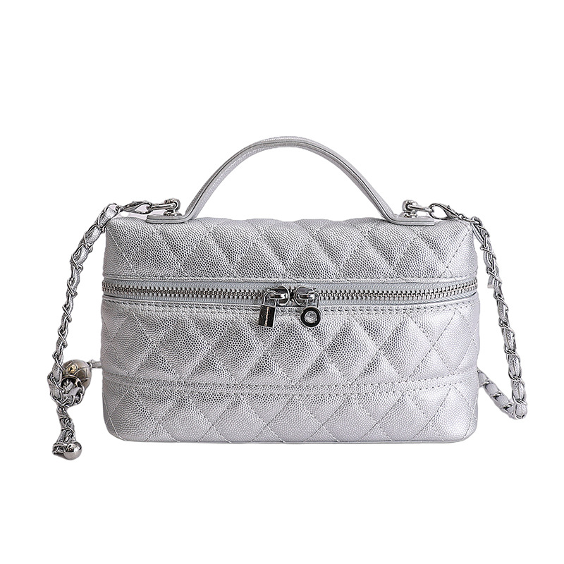 Bolso de mano de alta sensación 2026 nueva moda cadena de diamante bolso de mujer nicho bolso de lujo ligero image 20