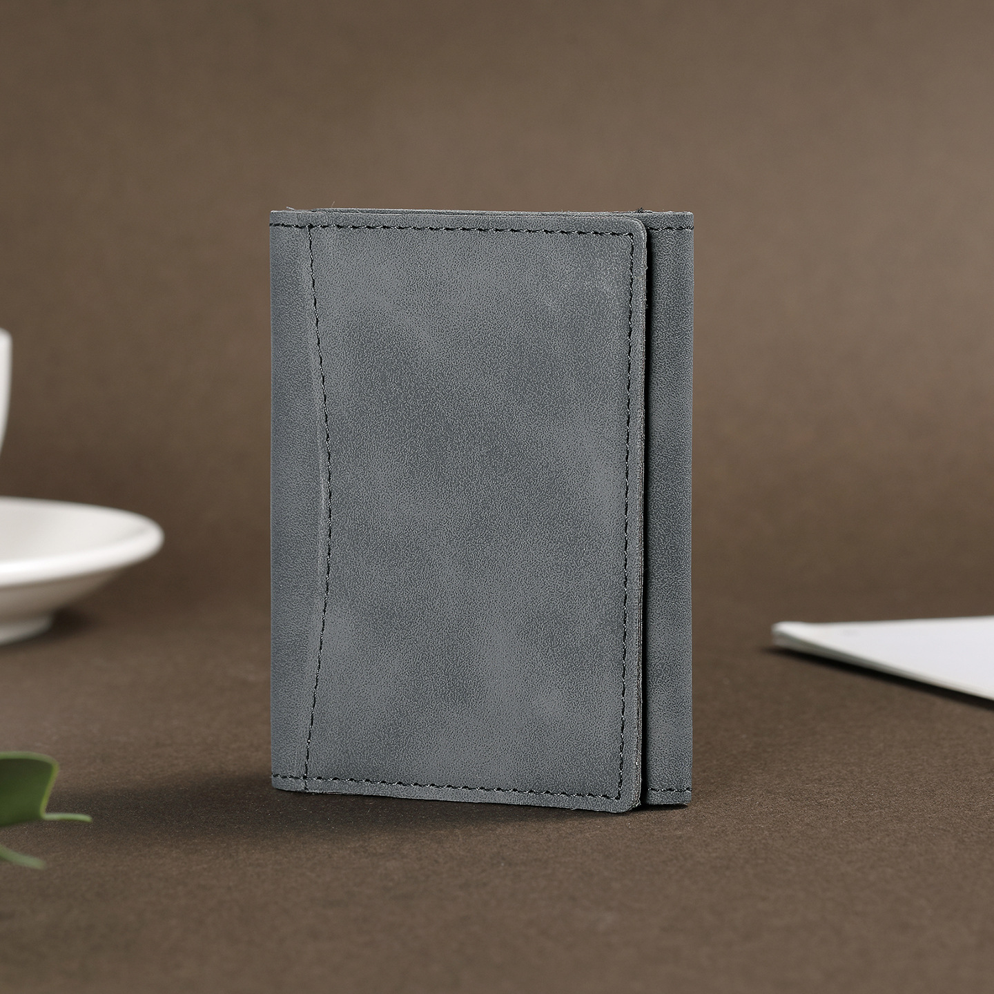 Cartera de tarjetas retro europeas y americanas transfronterizas multi-tarjeta para hombres cartera de cuero suave RFID porta tarjetas de negocios regalos al por mayor