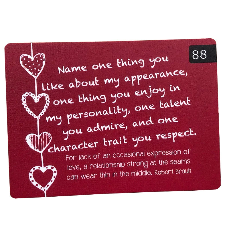 88Great Conversation Starters for Husbands Wives Love Game Board