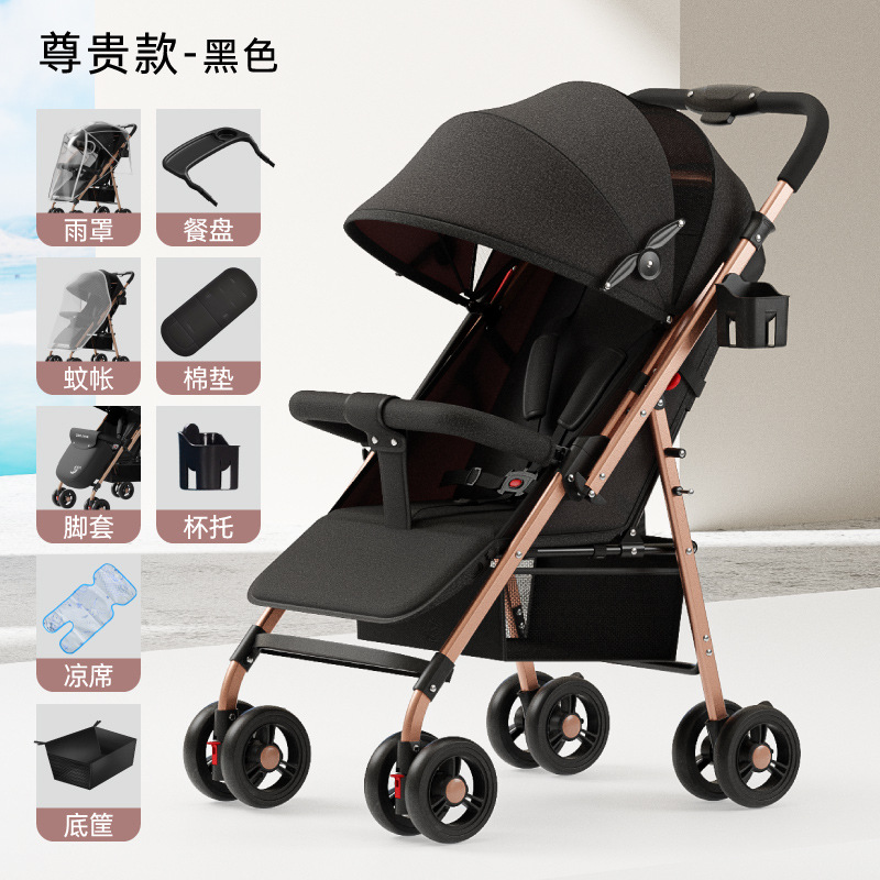 Mayorista bidireccional cochecito de bebé se puede sentar y acostarse bebé ultra ligero plegable pasear artefacto mágico para el recién nacido portátil