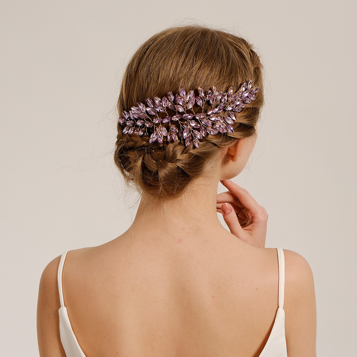 65g Weight Party Headpieces Hair Accessories Type 1 Piece Quantity Holiday, Wedding, Daily Occasion Rhinestone, Copper Material Leaf Pattern Women's Gender Simple Style Style Women's Simple Style Leaf Rhinestone Copper Party Headpieces 2