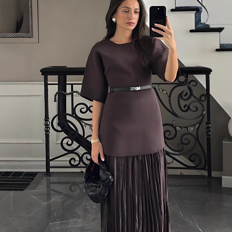 summer elegant fashionable knitted long skirt
