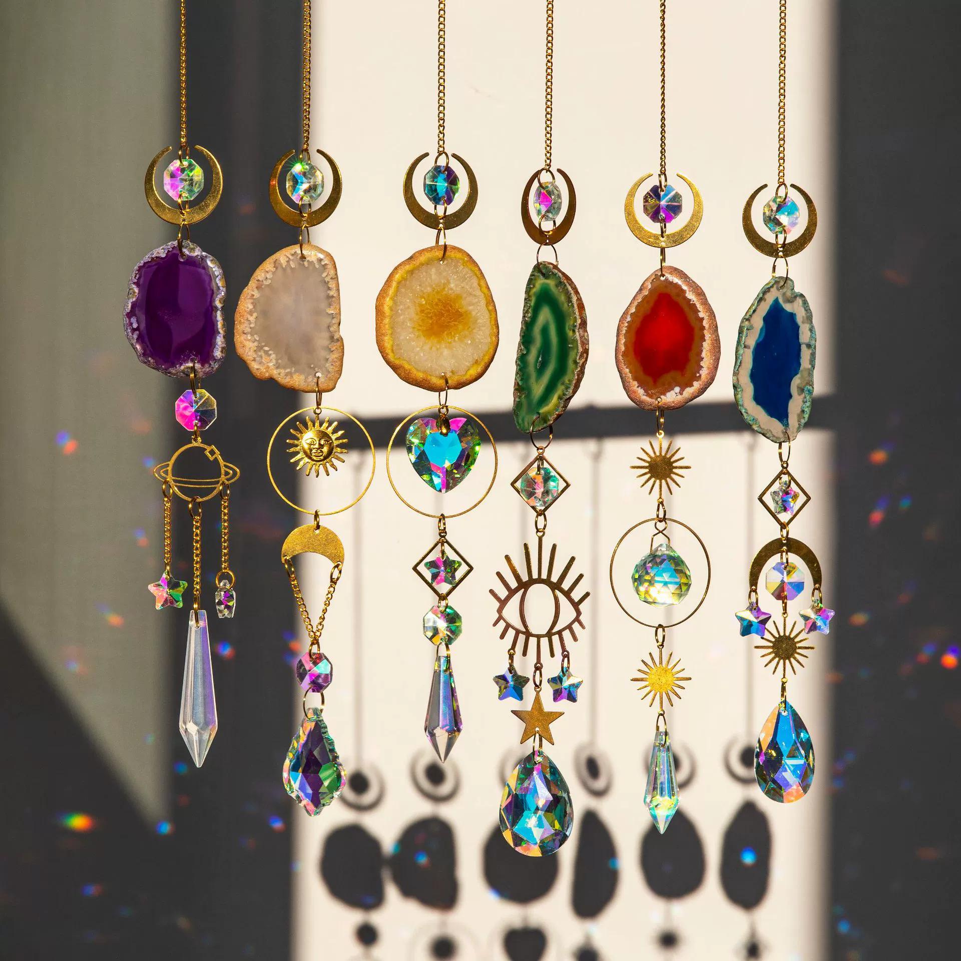 Fashion Crystal Rainbow Manufacturing Hanging Window Car Pendant display picture 3