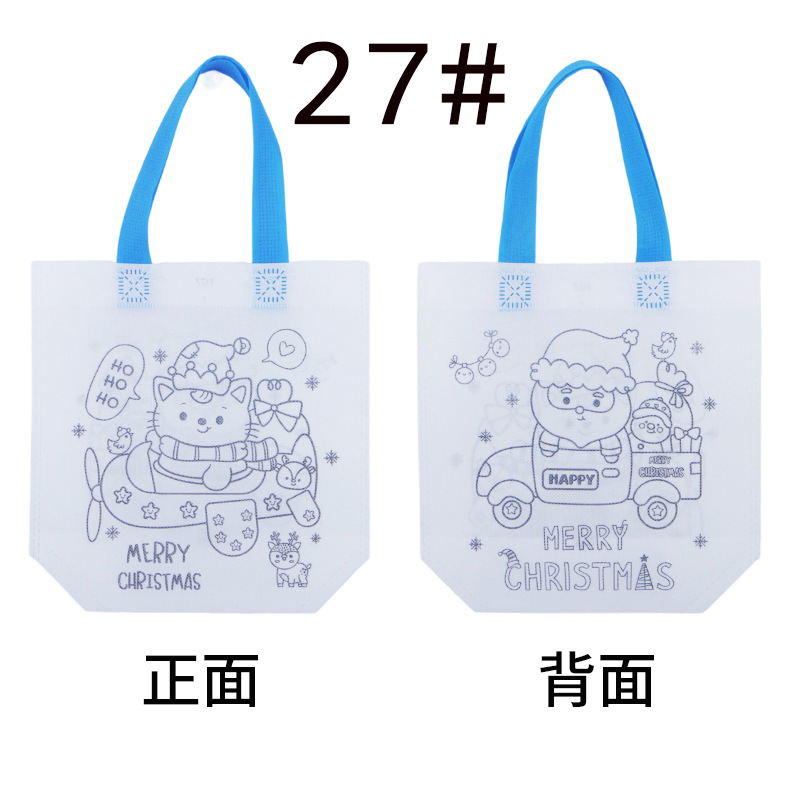 Bolsa de tela no tejida para graffiti, fiesta infantil, manualidades, pintura a mano, coloreado, bolso RPET CPCE