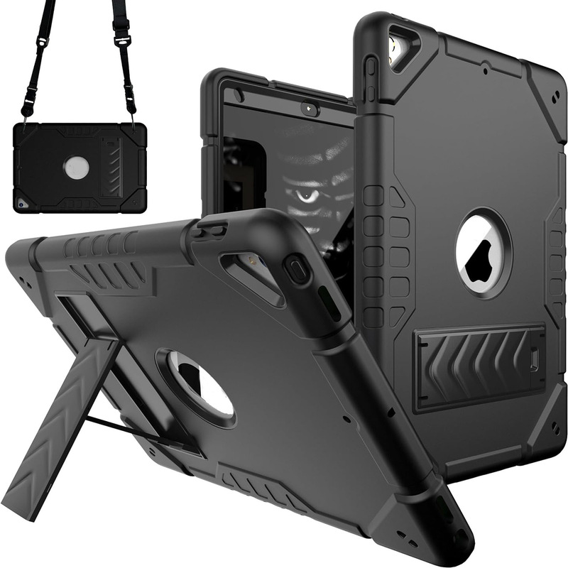 Suitable for 10.2inch iPad 7Th Generation, 8Th Generation, 9Th Generation Tablet Computer Silicone Anti-Collision Protective Case with Stand Design Apple