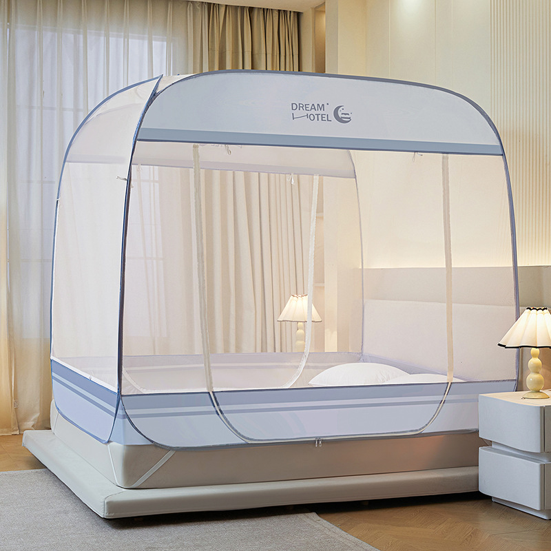 Sin mosquiteros instalados, mosquiteros de Mongolia, mosquiteros de tres puertas, mosquiteros desmontables con cremallera superior a prueba de polvo al por mayor
