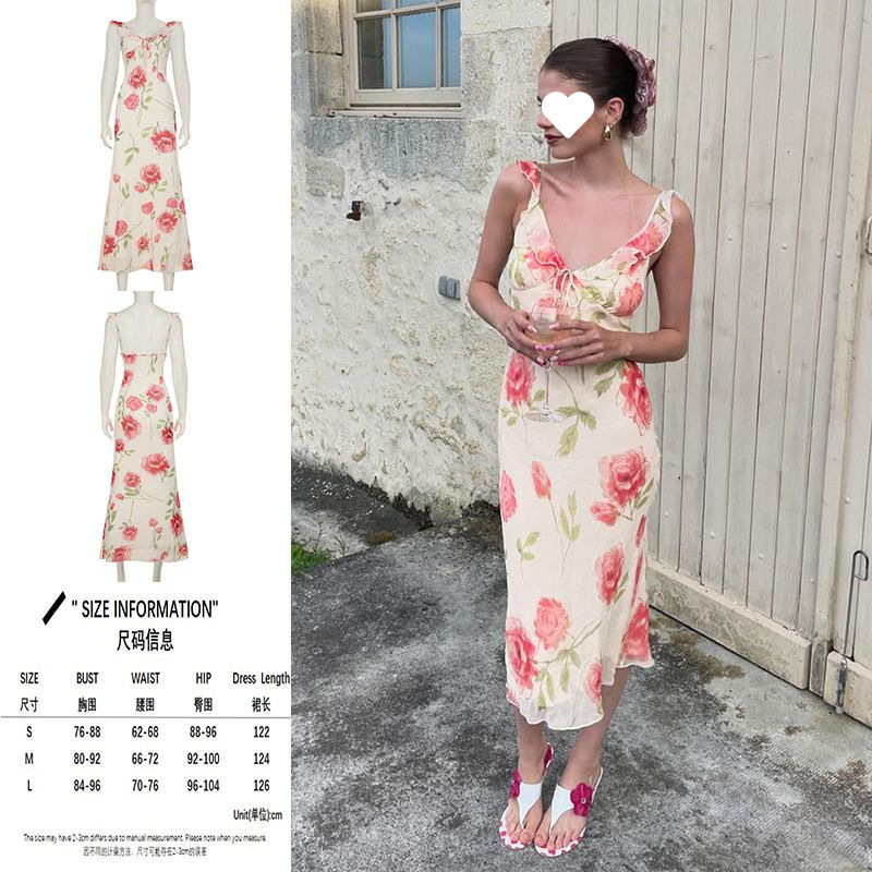IAMSURE 【フレンチドレス】サスペンダーワンピース レディース サマーショートスカート # ロマンチックなドレス # ホットガールAラインスカート|undefined