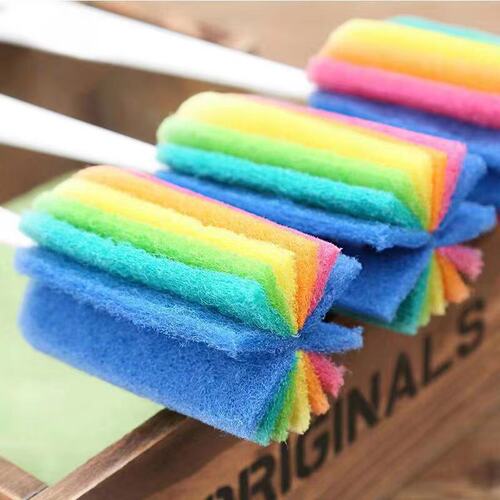 Direct supply of rainbow long-handled cup brush, bottle brush set, cleaning cup rinser, small brush artifact, cup brush, home use