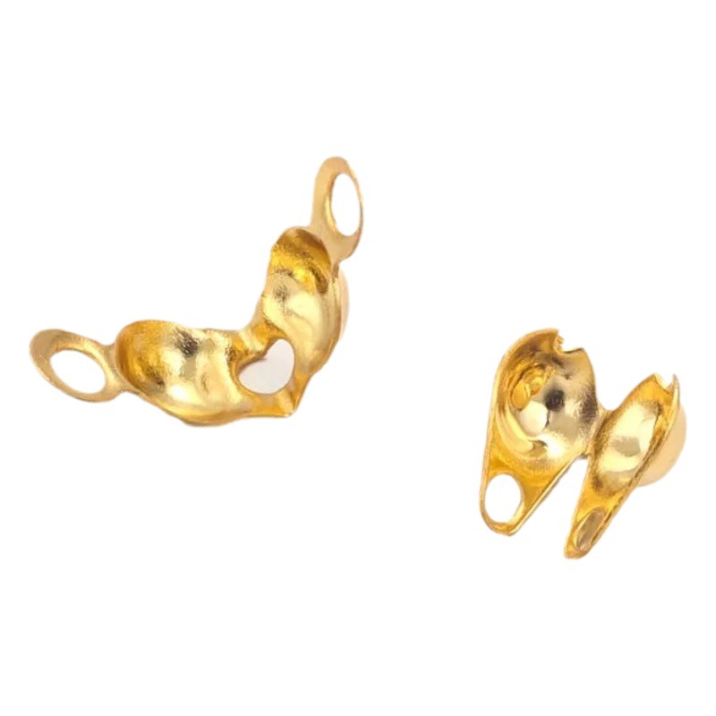 Bolsa de acero inoxidable hebilla Bolsa de Oro hebilla de cuentas de acero titanio Cadena de cuentas hebilla collar de perlas bolsa de Punta cerrada hebilla de cuentas accesorios de la joyería DIY