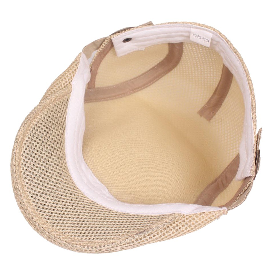 Casquillo enarbolado de malla hombres y mujeres boina primavera y verano transpirable hacia adelante gorra al por mayor de los hombres pantalla de seda casquillo enarbolado