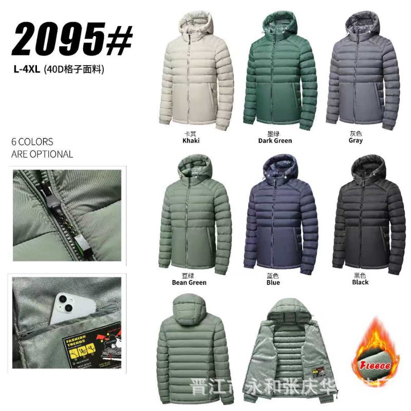 加绒排骨棉衣冬季夹克棉袄外套连帽棉服WinterJacket外贸厂家批发