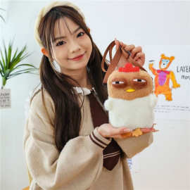 批发2025新款可爱网红咕咕鸡毛绒包个性卡通包可爱玩偶单肩斜挎包