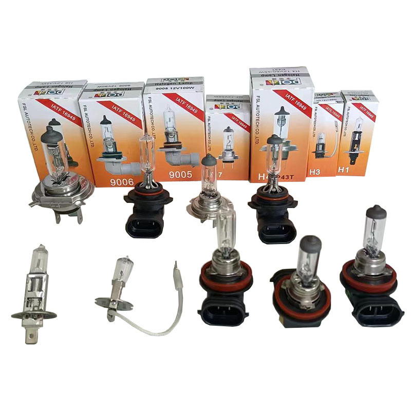 Car Light Bulb 12V Car High Beam Low Beam Halogen Light Bulb High Brightness H1 H3 H7 H4 H8 H11