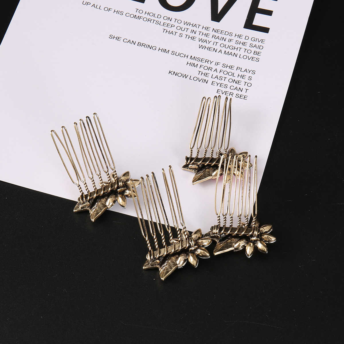 Women's Elegant Simple Style Flower Alloy Plating Insert Comb display picture 1