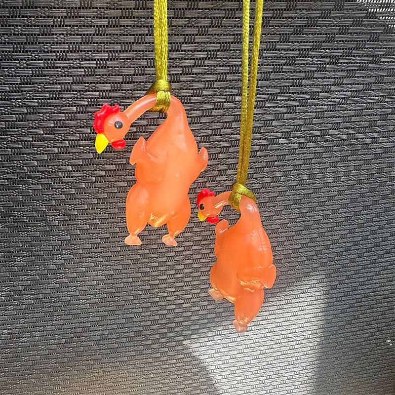 Colgante de pato asado de cambio de color en la luz ultravioleta cambiará de color divertido parodia de llaveras de pato asado juguetes de tecnología negra image 12