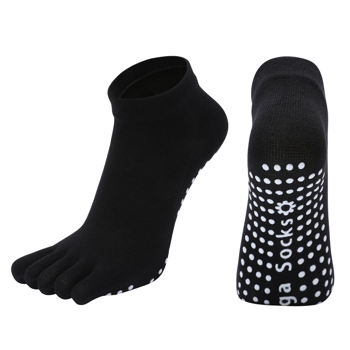 [Artículo Popular] Calcetines de Yoga de Cinco Dedos para Mujer con Agarre Antideslizante para Danza, Aeróbicos, Deportes, Fitness, Pilates Profesional y Meditación