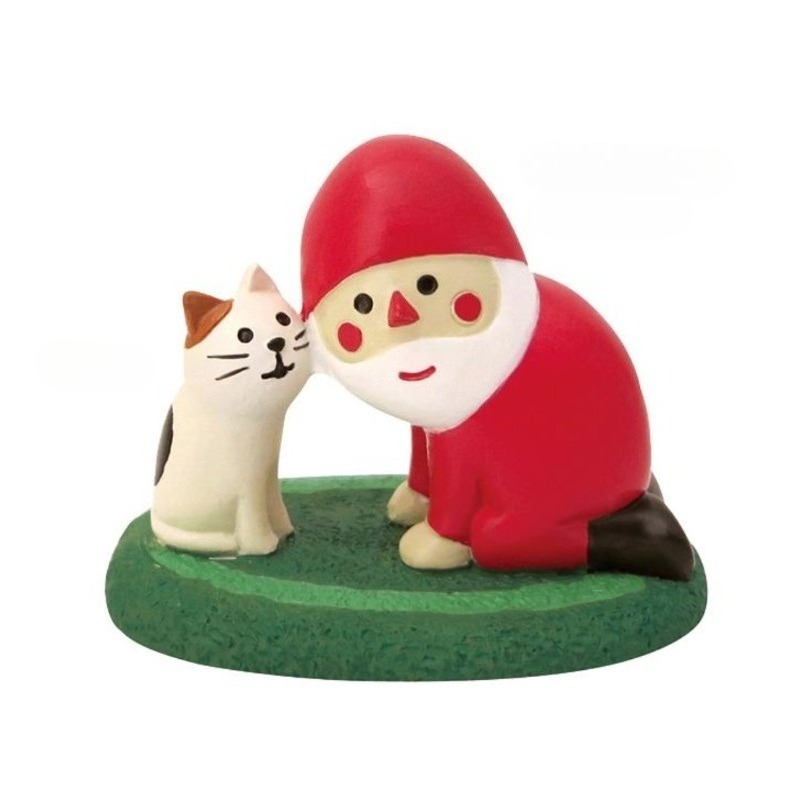 크리스마스 부모-자식 흰 고양이