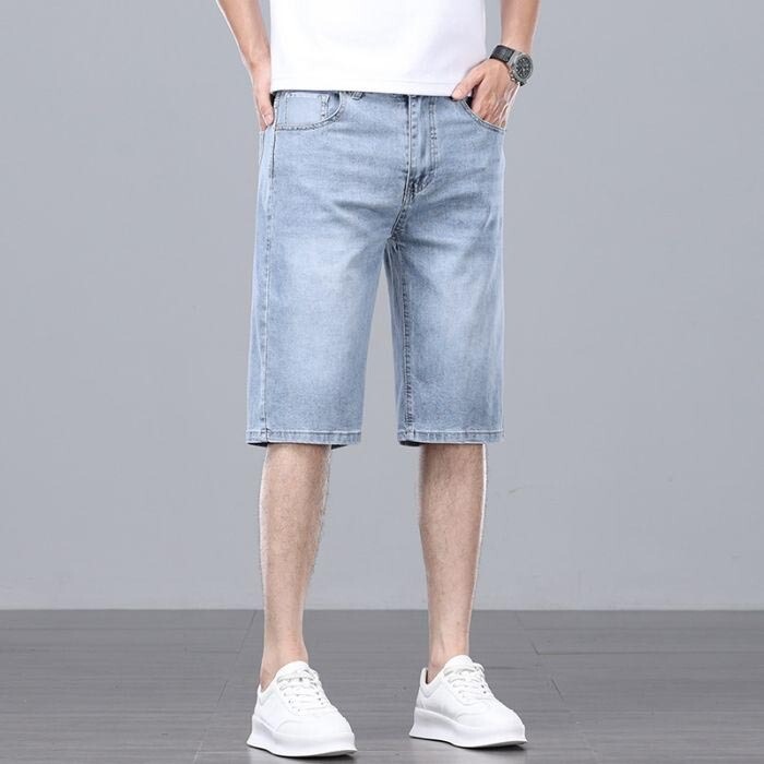Clearance Sale Export Denim Shorts for Men, Loose Fit, Plus Size, Above the Knee, Suitable for Summer Wear