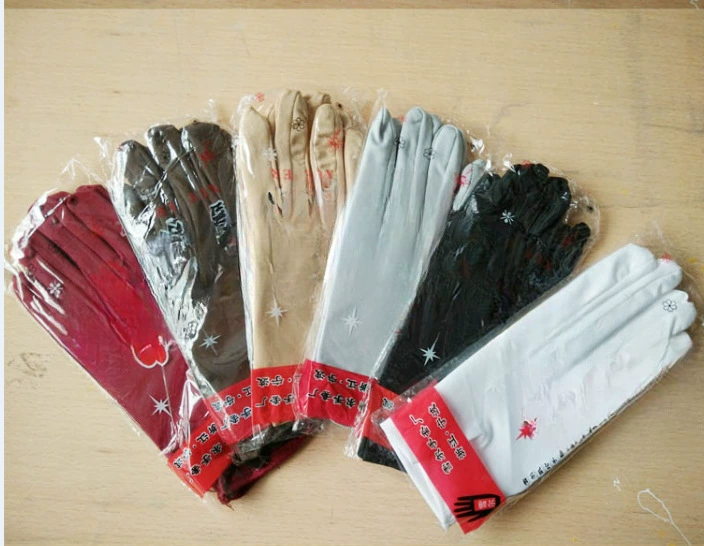 Шер перчатки спандекс белые полиэфирные перчатки акриловые работы этикет нейлоновые защитные перчатки