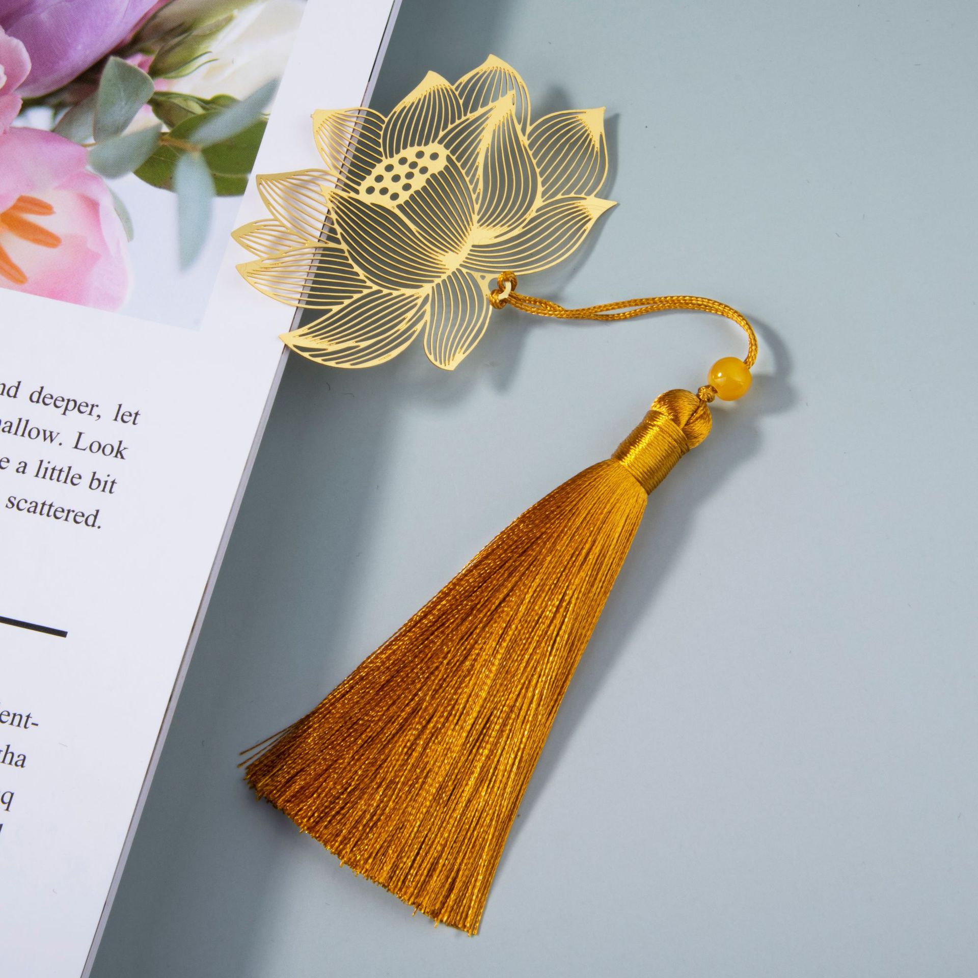 Marcadores de metal huecos de pulsación de hoja de alta calidad, recuerdos creativos exquisitos, regalos de cumpleaños clásicos de alto valor facial