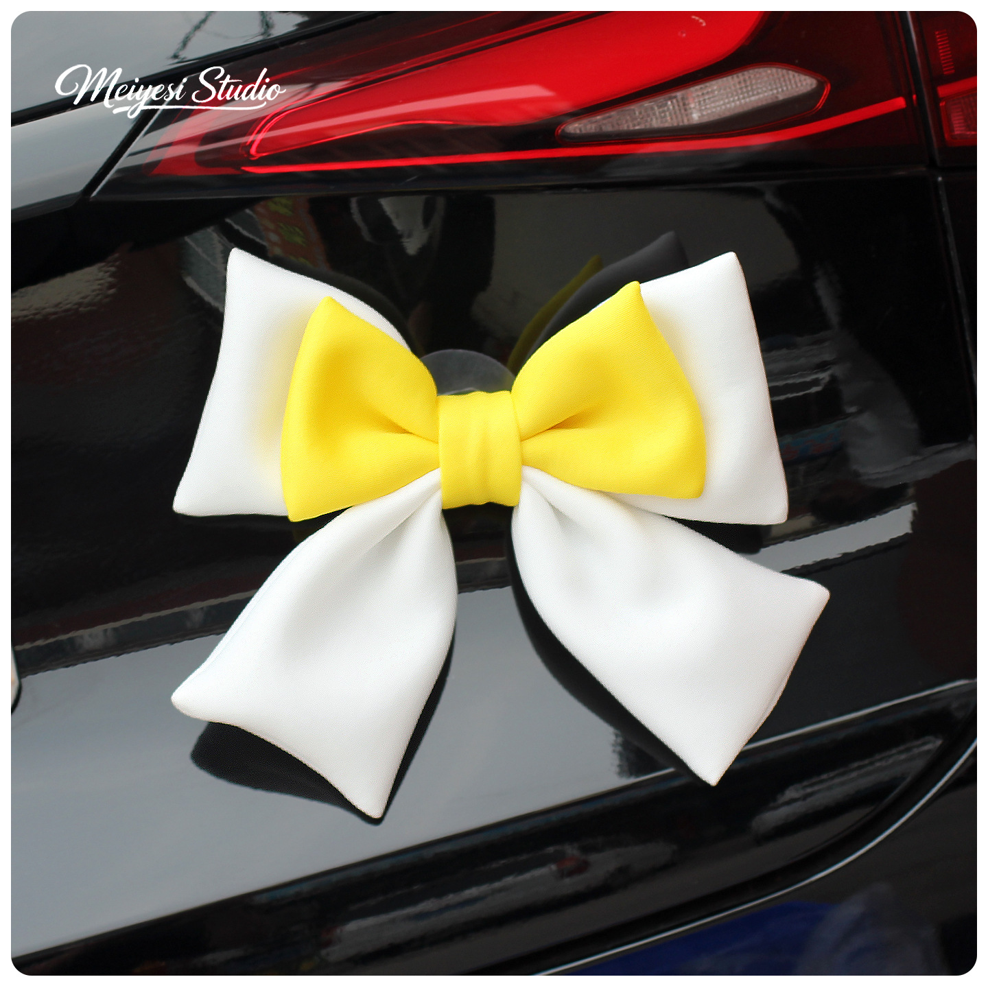 Auto pegatinas de automóviles arco decoración baúl motocicleta eléctrica colgante accesorios de cola muñeca muñeca