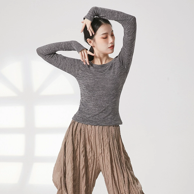 Одежда для танцев современный танцевальный костюм с длинными рукавами весна и осень классический танец одежда для похудения для тренировки тела