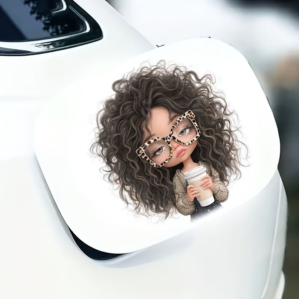 curly coffee sticker