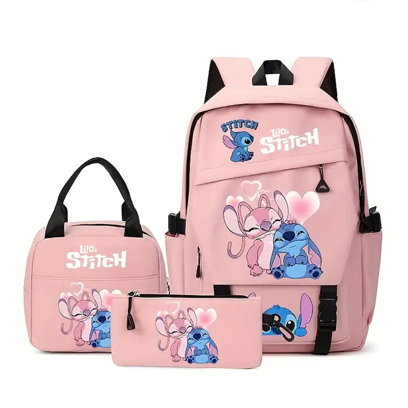 Stitch Star Baby Stitch Mochila Stitch Bolsa de arroz Bolsa para lápices Bolsa para estudiantes Lote de tres piezas