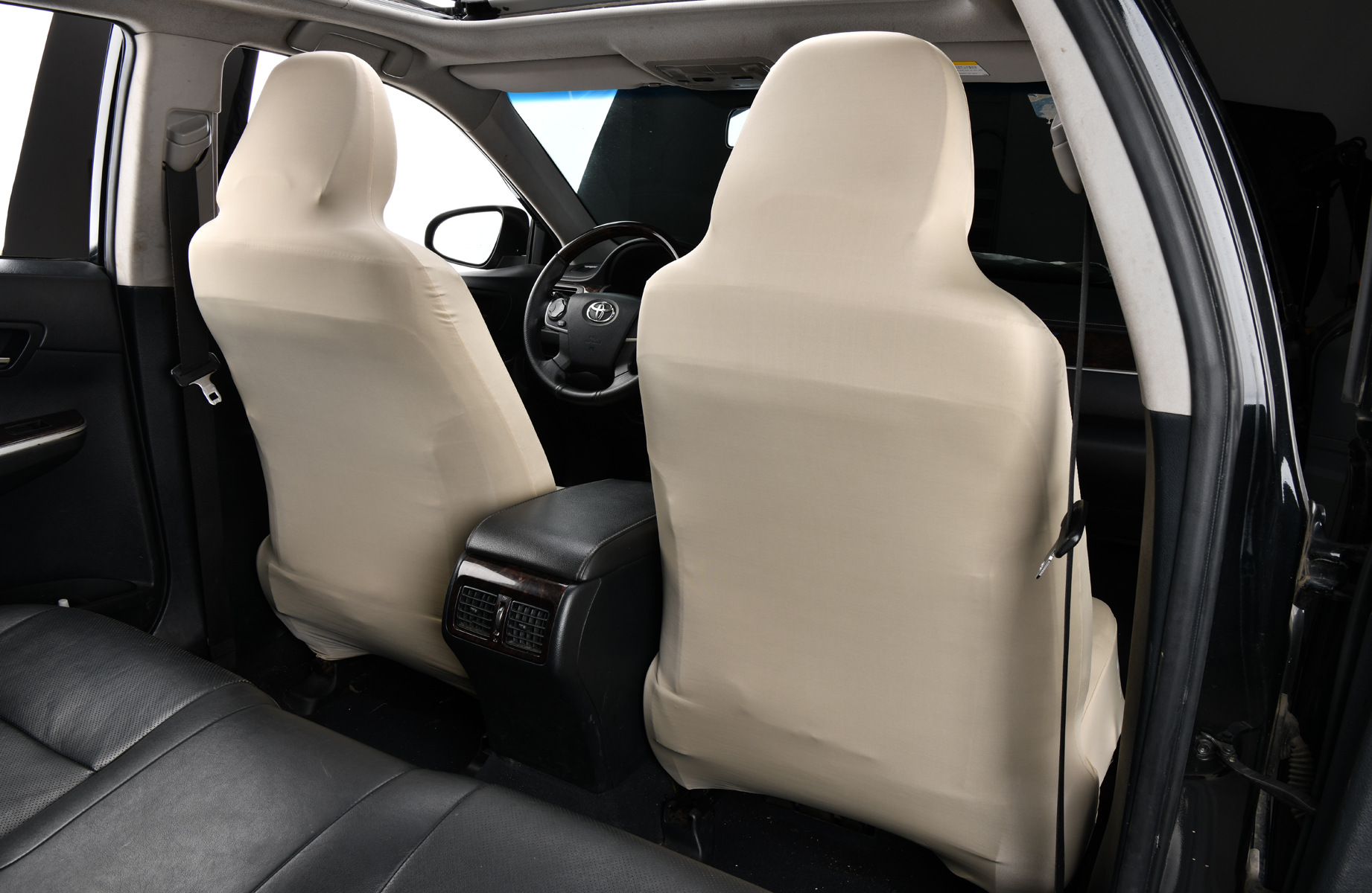 Ice Silk Elastic Non-Slip Car Seat Cover, Cooling B-Style Front Seat Single Universal Type Dustproof Car Seat Cover