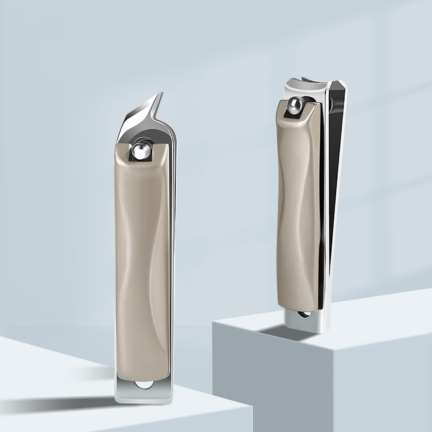 Compact Mini Portable Nail Clippers Travel Size Storage Durable Multifunctional Oblique Edge