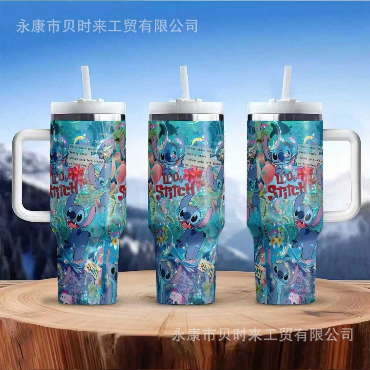 Transfronterizo Amazon 40oz Sanrio dibujos animados KT gato serie termo taza de hielo taza de café portátil con mango