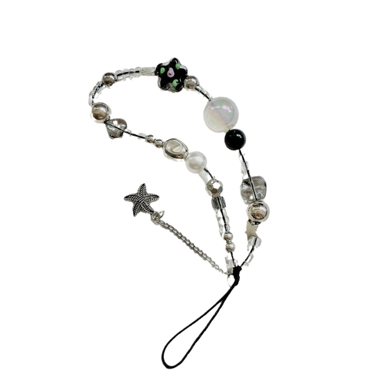 Coreano ins flores dulces y frías pulseras irregulares DIY para todos los casos de teléfonos móviles colgante de corazón de niña colgante