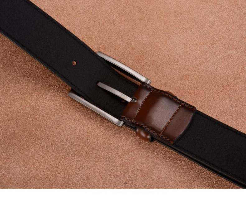 Genuine Cowhide Leather Belt For Men Casual Business Style_voghion.com