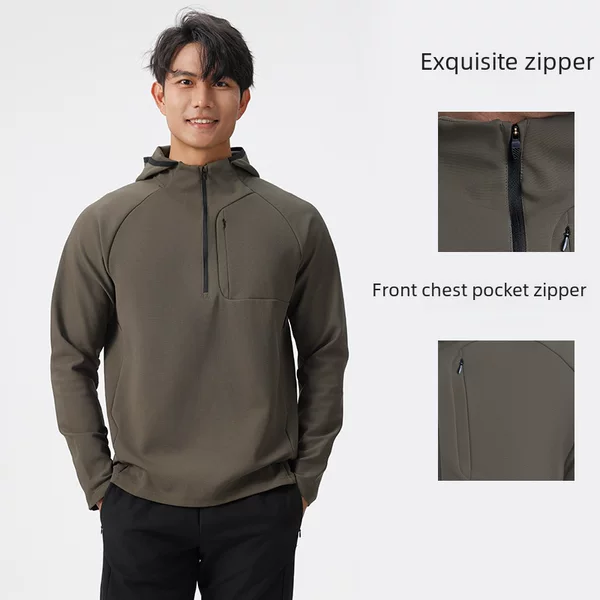 Dijia same style men's jacket autumn and winter New Business fashion top clothes sports casual slim hooded jacket
