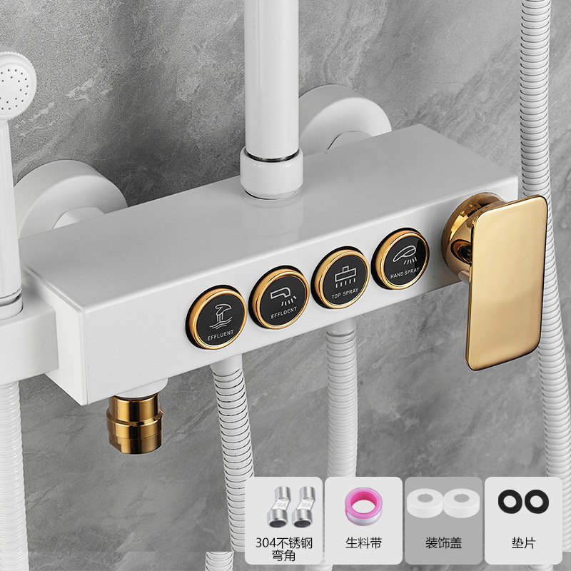 Válvula de mezcla de temperatura constante de acero inoxidable baño interruptor de agua caliente y fría accesorios de ducha grifo universal cuerpo